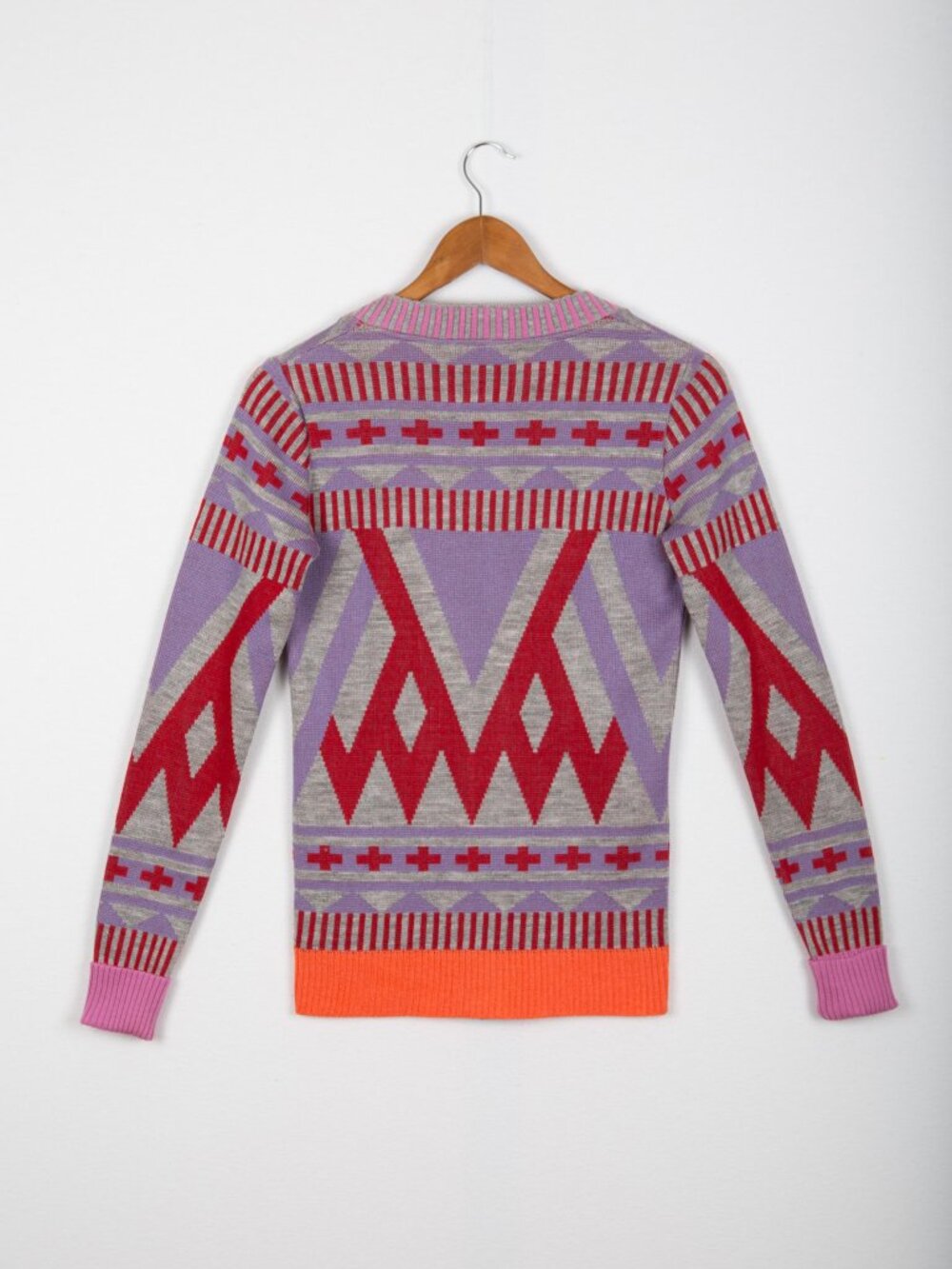 SHiliconfETTi° Quirky Graphic Knit Cardigan Cute Pink Bunny Pockets Size XS - Picture 13 of 13